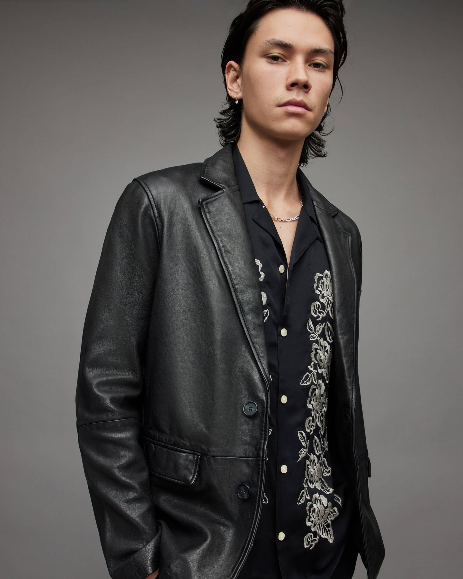 Men’s Black Leather Blazer – Classic, Stylish & Timeless