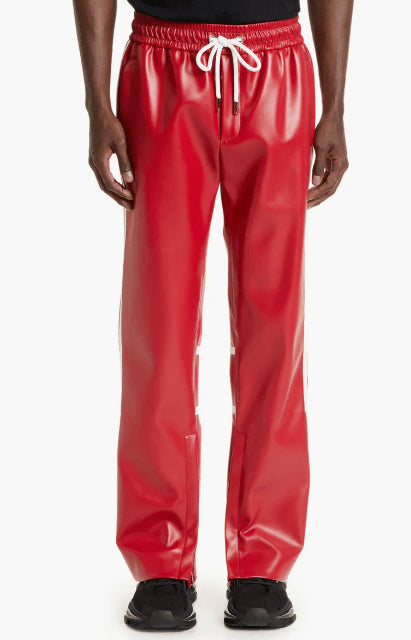 Men's Red Leather Pants