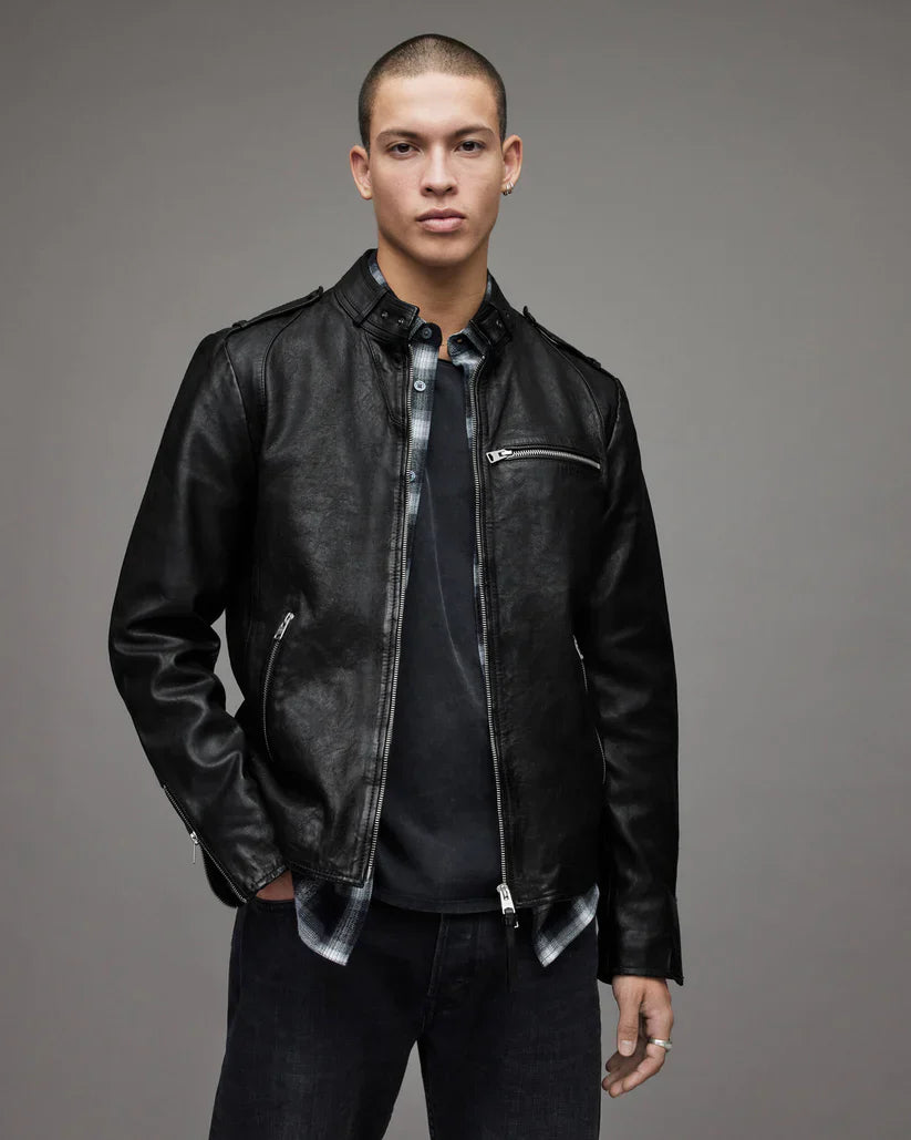 Men's Black Moto Leather Jackets