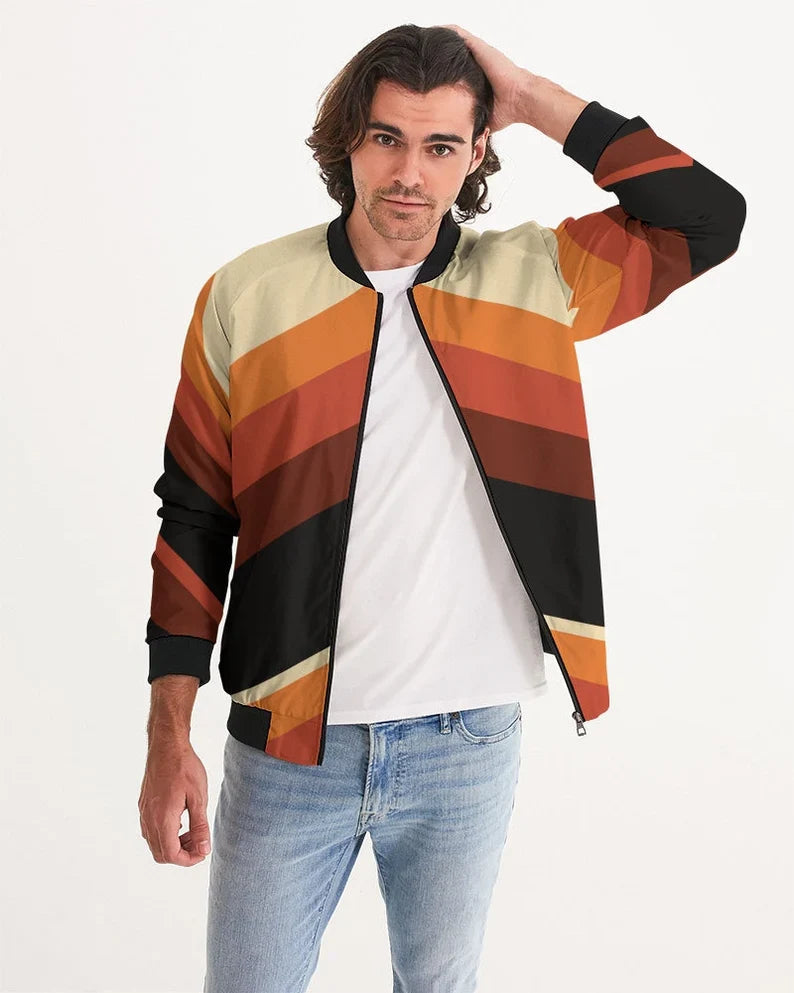 Men’s Autumn Bomber Jacket – Lightweight Fall Colors Casual Jacket for Stylish Everyday Wear