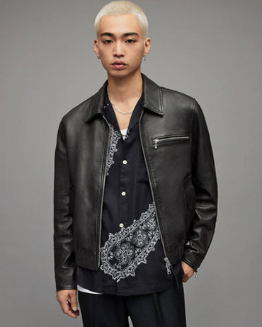 Mens Black Leather Jacket