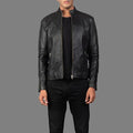 Adornica Black Leather Biker Jacket