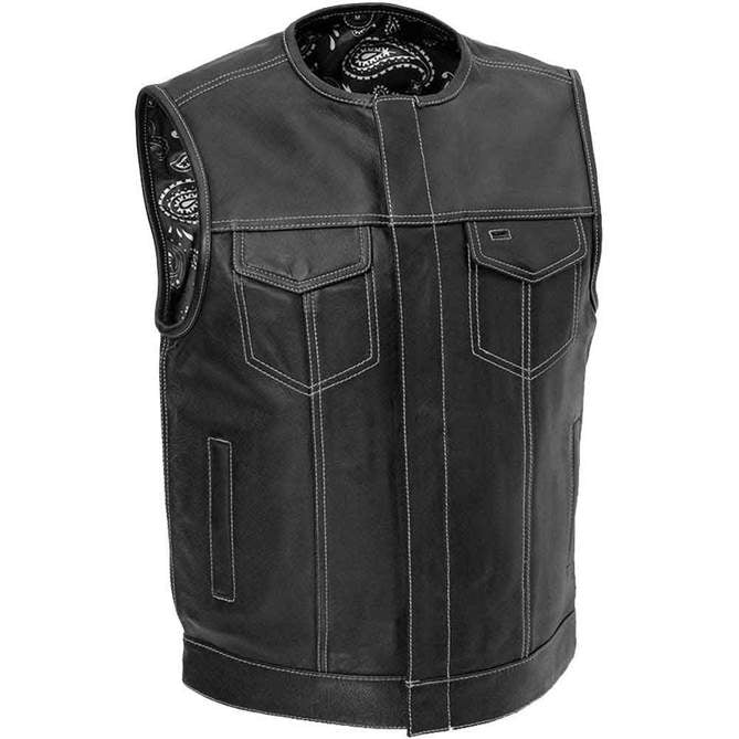 Men's Biker Leather Vest