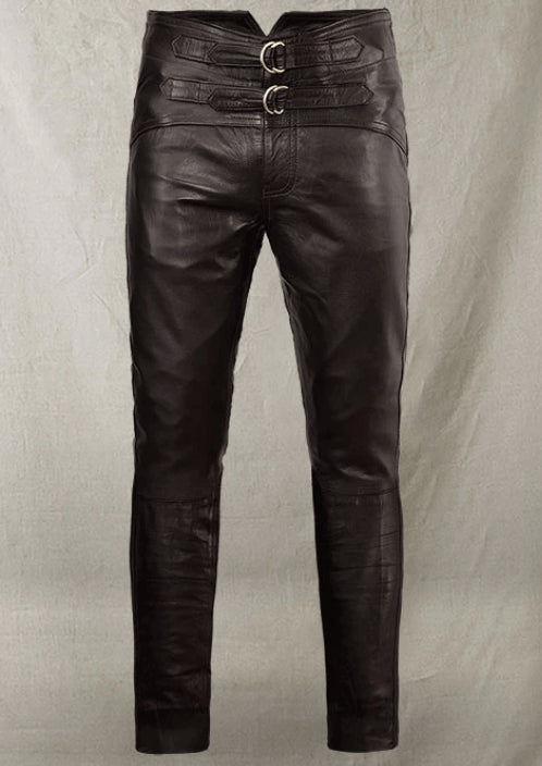 Men's Black Leather Pants