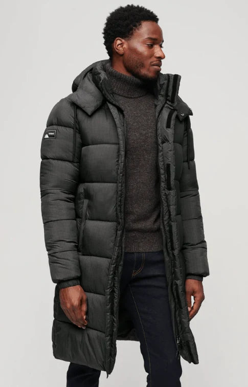 Shop Best Men's Black Puffer Coat With Removable Hood