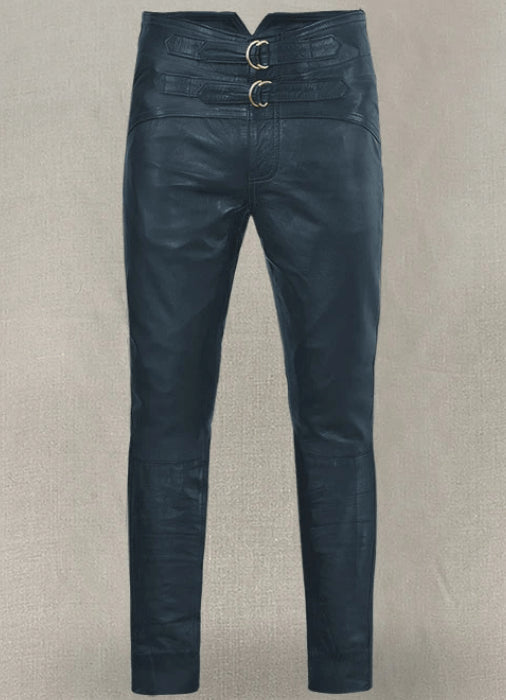 Royal Blue Leather Pants for Men - Stylish & Comfortable Fit