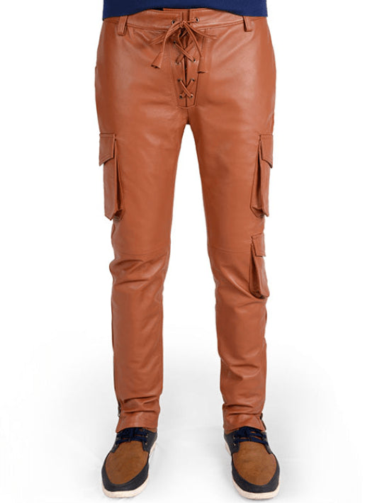 Tan Brown Leather Pants