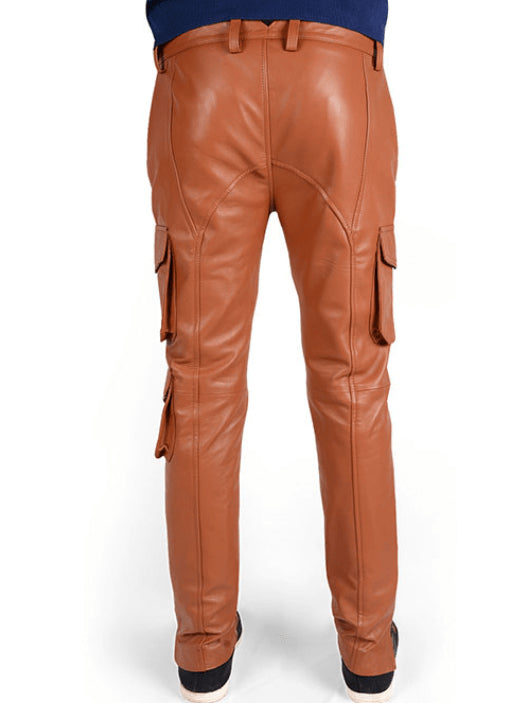 Tan Brown Leather Pants