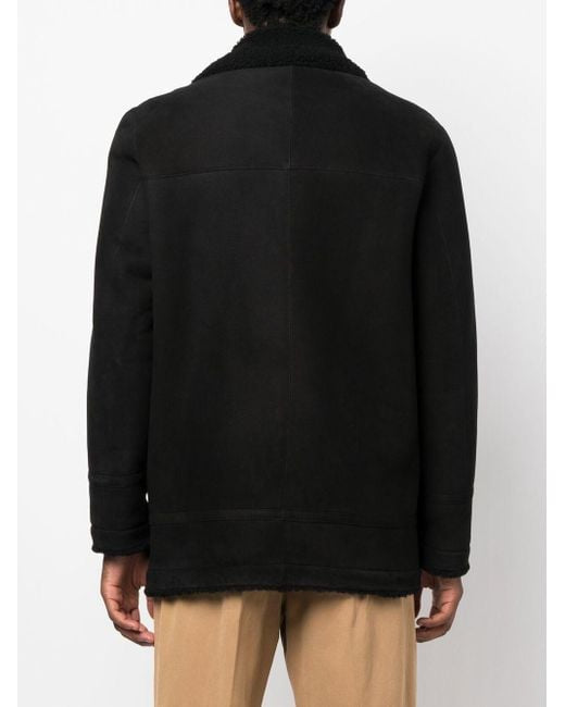 Men’s Black Suede Sheepskin Leather Blazer – Luxury & Style