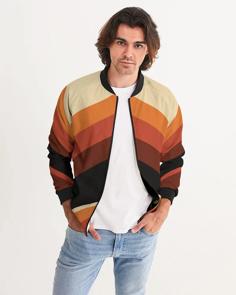 Men’s Autumn Bomber Jacket – Lightweight Fall Colors Casual Jacket for Stylish Everyday Wear