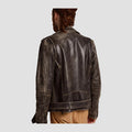Avanzar Men's Fine Grain Distressed Leather Moto Jacket