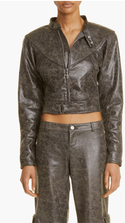 Women’s Black Vintage Motorcycle Leather Jacket