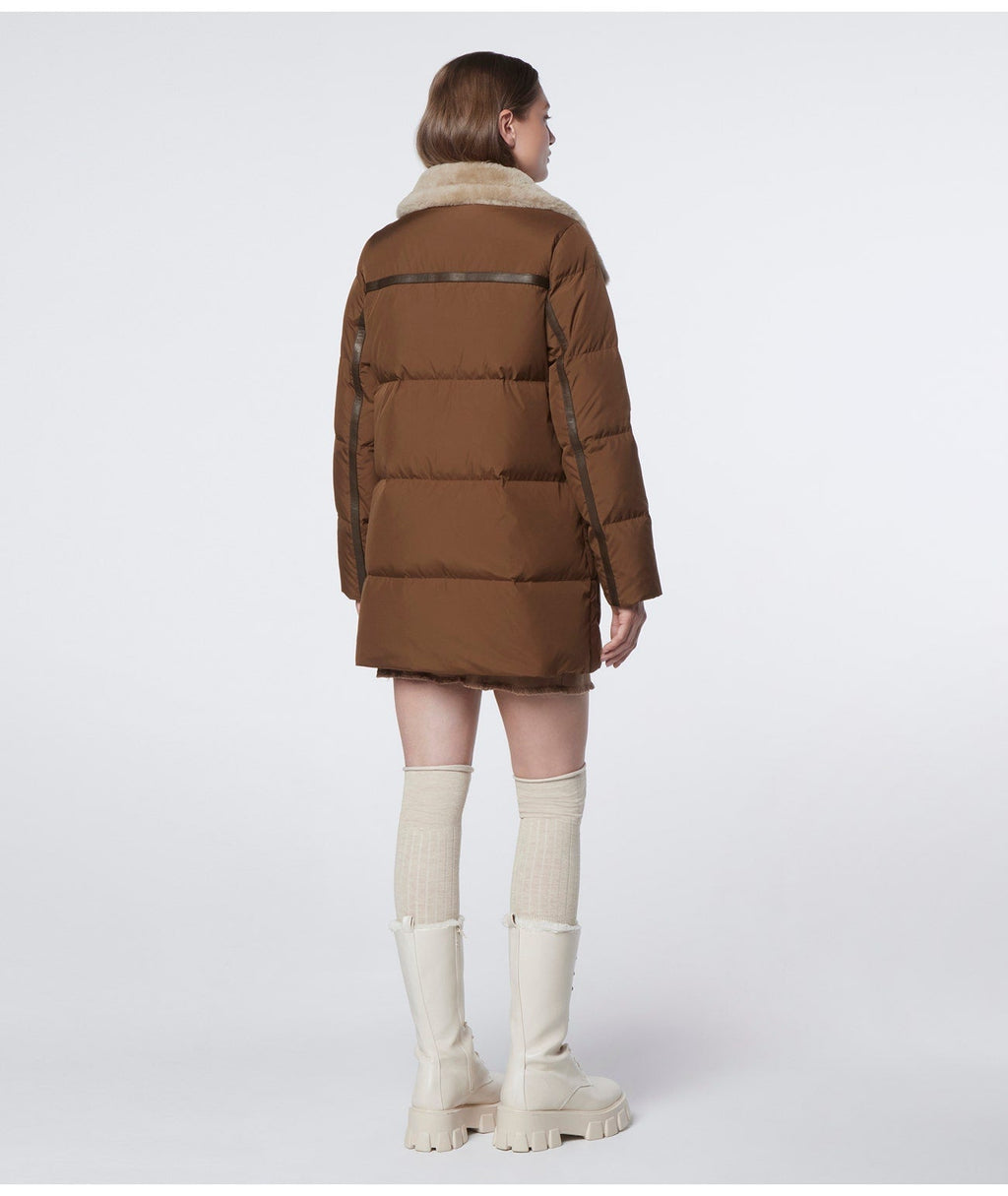 Brown Women's Puffer Coat