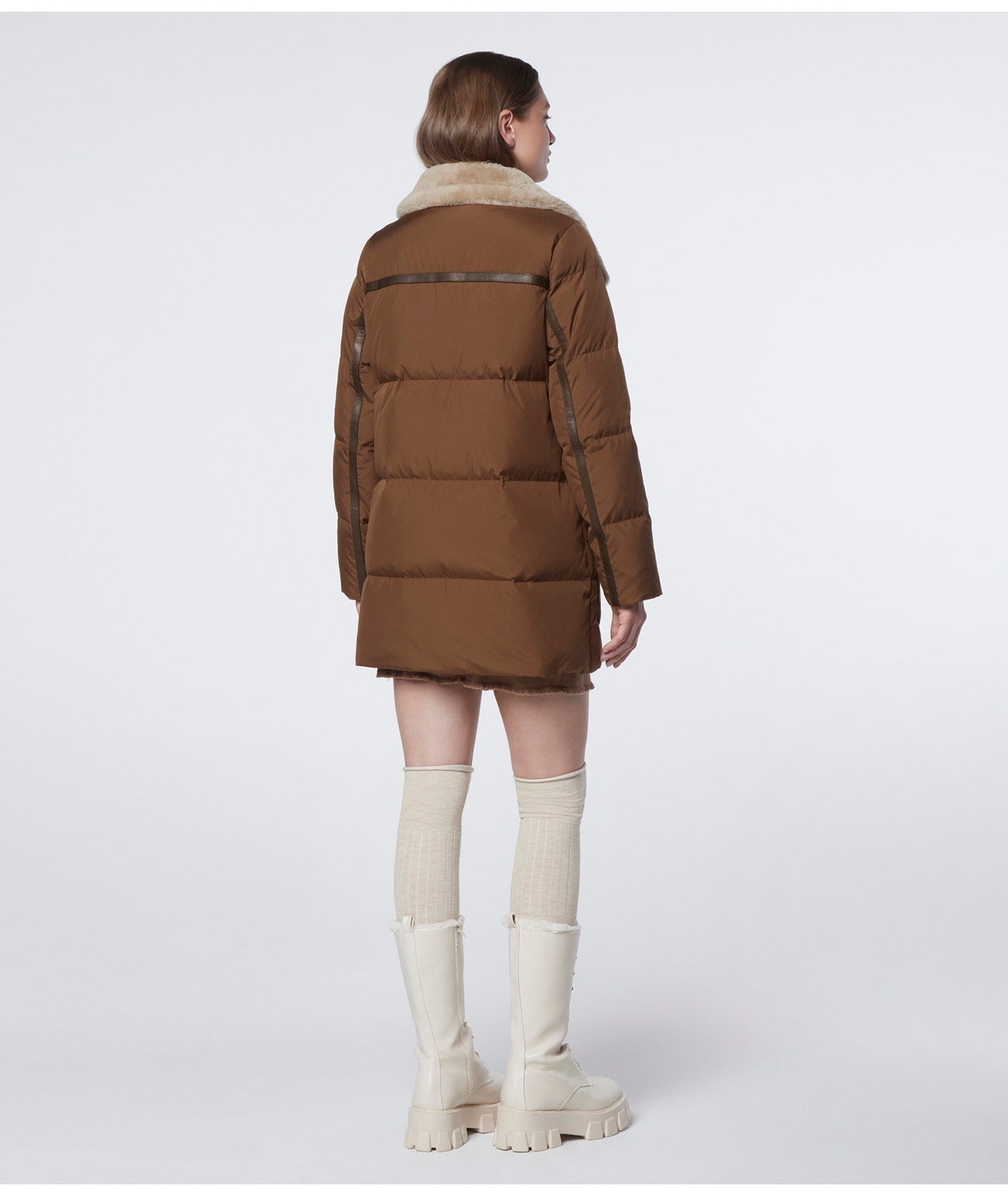 Brown Women's Puffer Coat