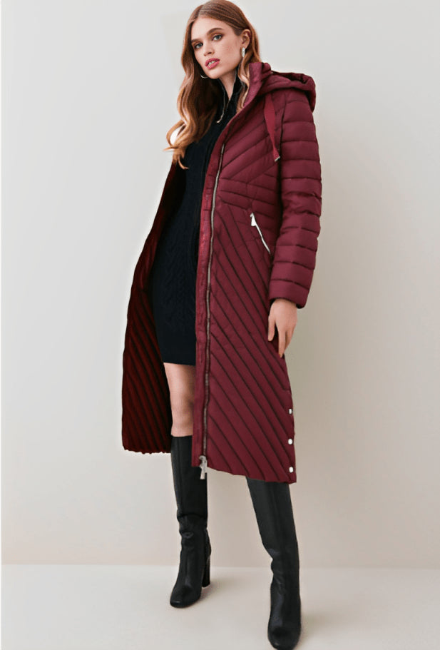 Ox Red Women's Puffer Trench Coat