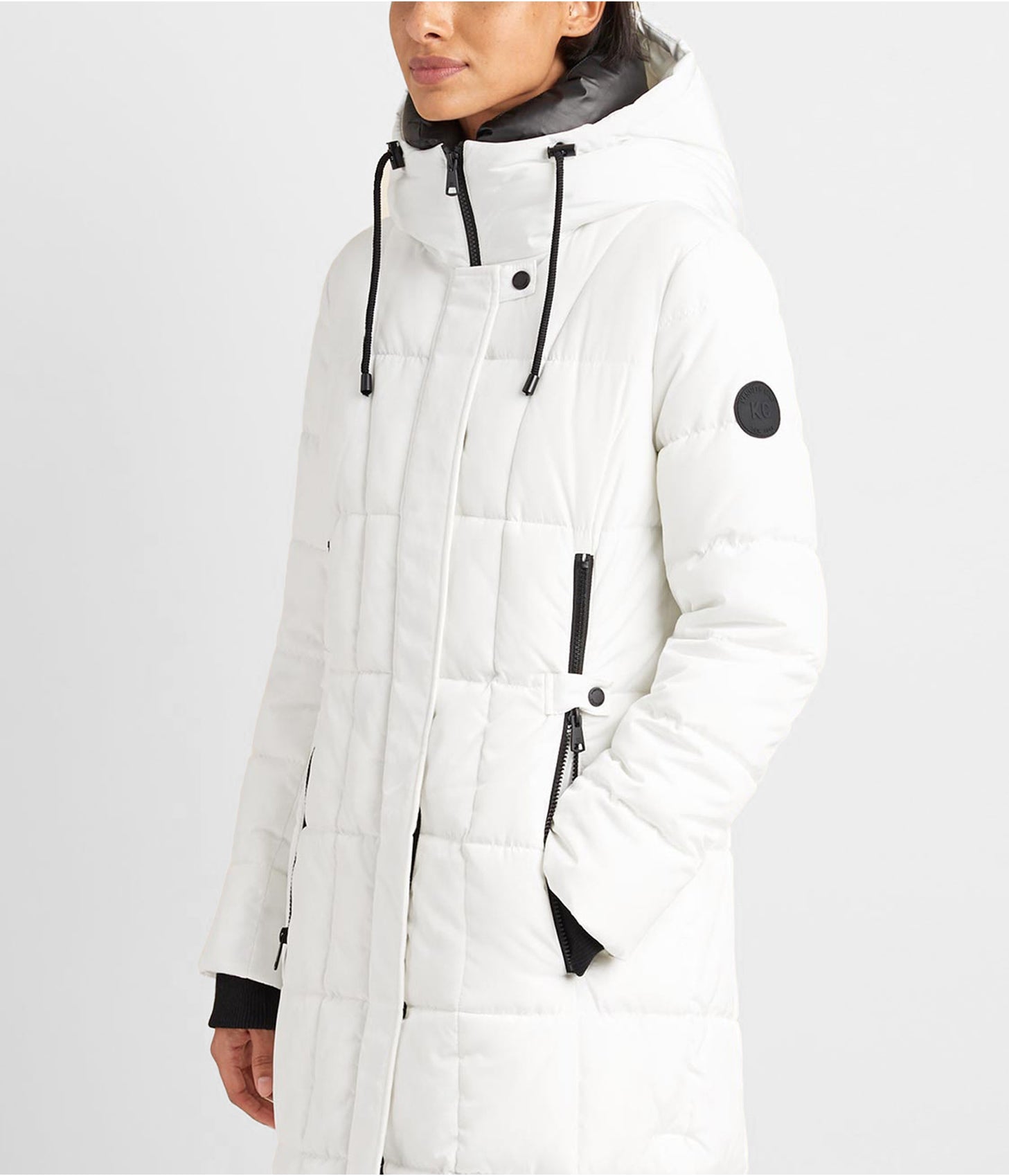 Women's Puffer Trench Coat – White