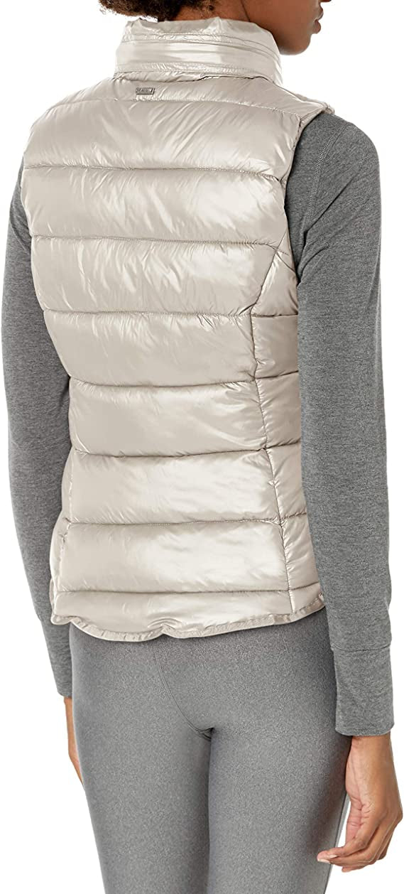 Women's White Puffer Vest with Removable Hood – Chic & Cozy