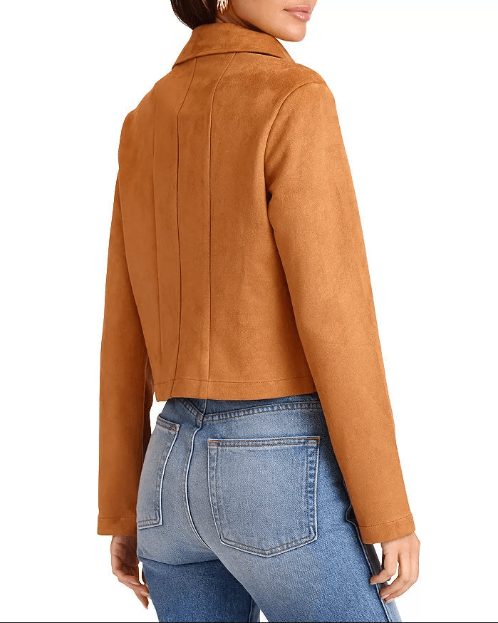 Women's Brown Suede Harrington Leather Jacket